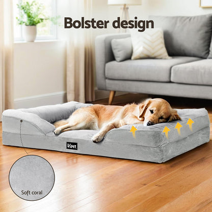 i.Pet Pet Bed Dog Calming Soft Cushion Egg Crate Extra Large Sofa Removable Washable