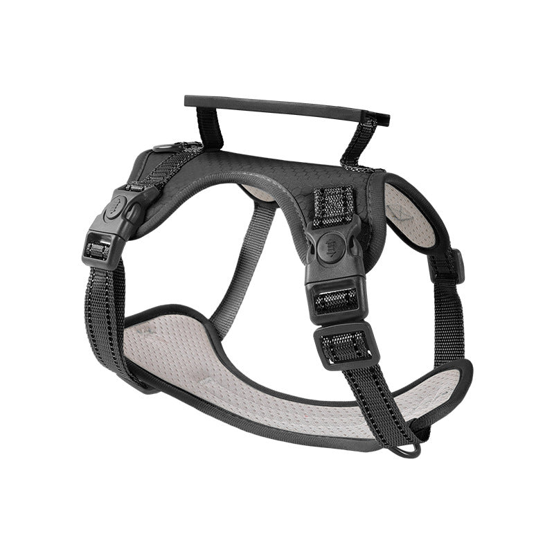 Large Reflective Dog Harness with Leash, No-Pull Vest Harness for Dogs, Adjustable Dog Vest with Handle, Walking Training Pet Harness L size